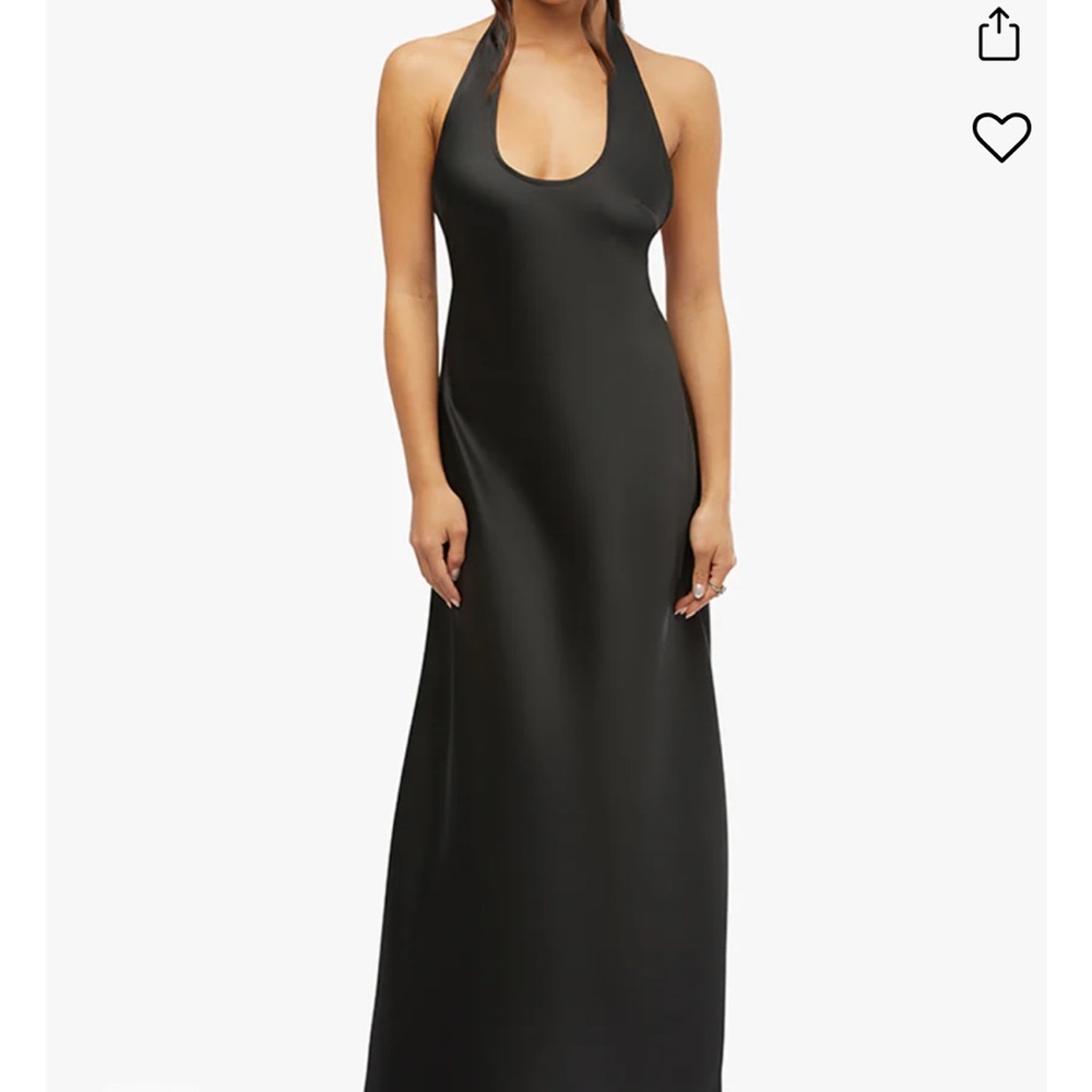 Halter Scoop Silk Maxi dress WeWoreWhat